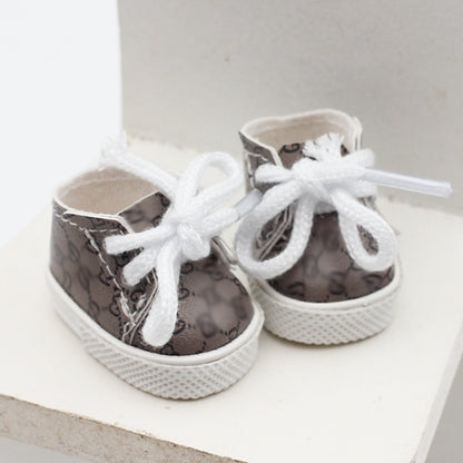Labubu Doll Shoes for 10cm & 17cm Vinyl Dolls - Round Toe Cotton Shoes