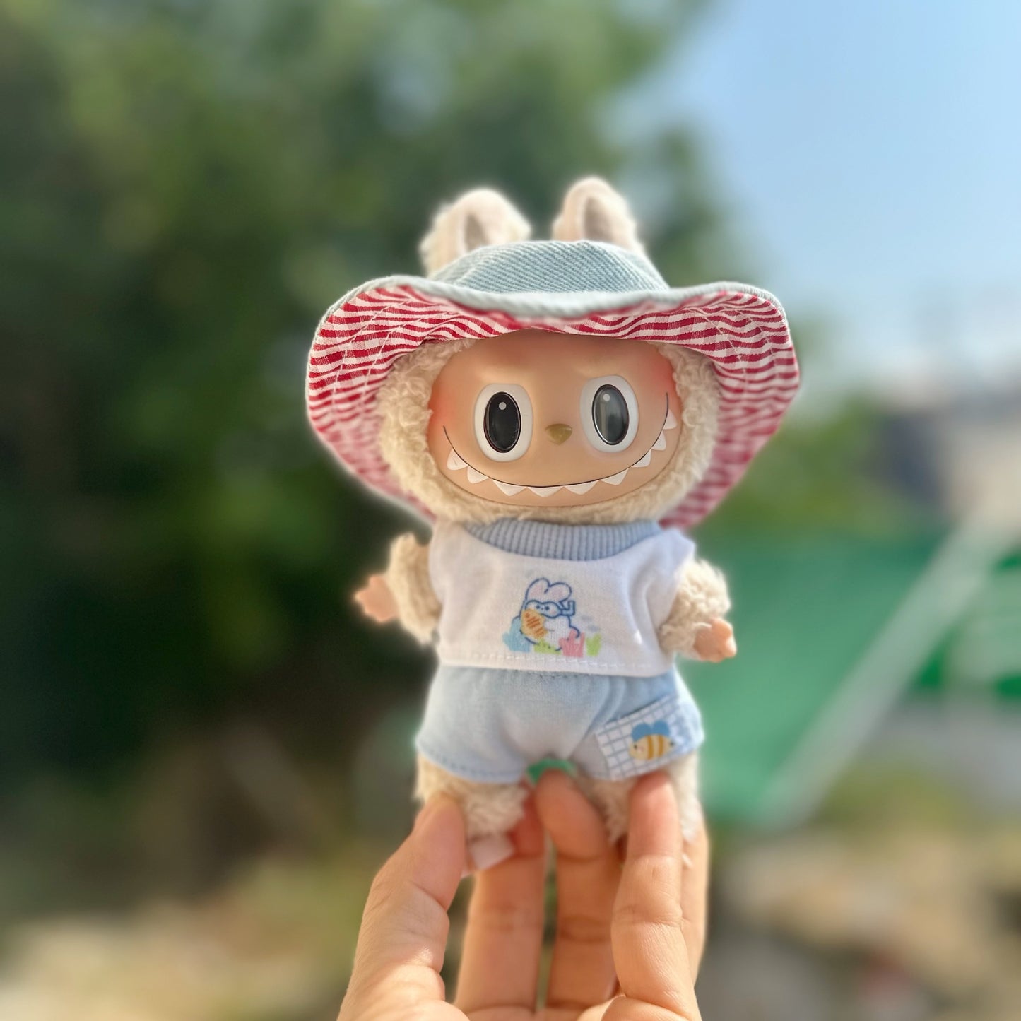 Only clothes] vinyl blind box cloth clothes cool summer two-piece set 17cm doll doll suit