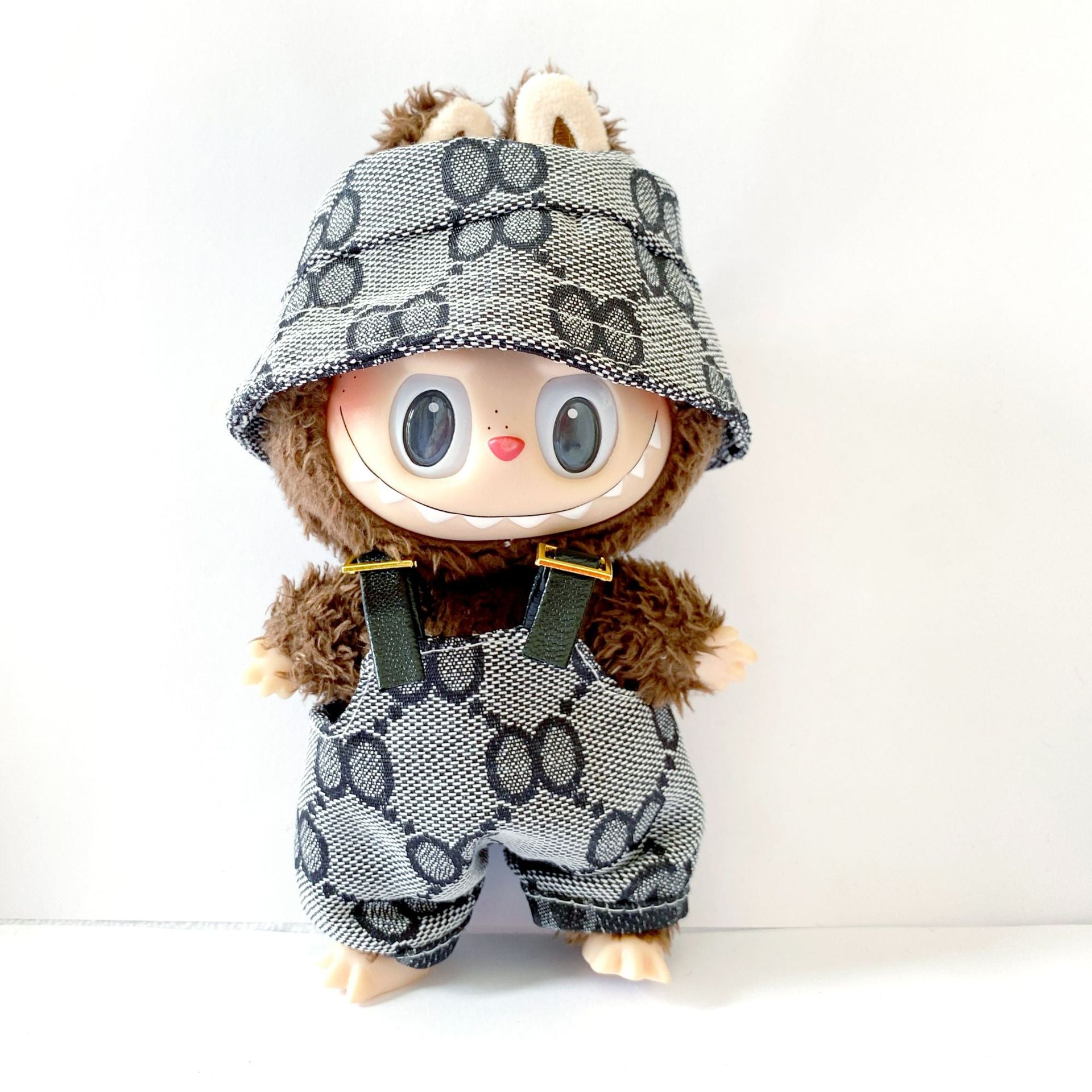 Labubu Doll Outfit - 17cm Party Clothes Set with Skirt, Suspenders & Accessories