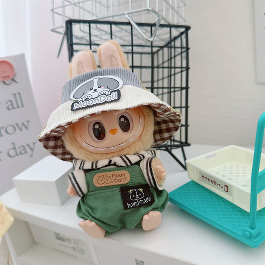 Labubu Doll Clothes - Sweet Dog Travel Outfit & Camera Bags
