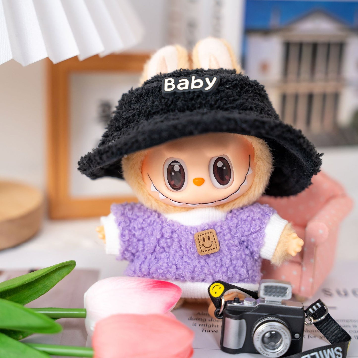 Only Selling Clothes] 17cm Pendant Blind Box Labubu Doll Clothes Keychain Labubu Doll One-Piece Clothes Cute