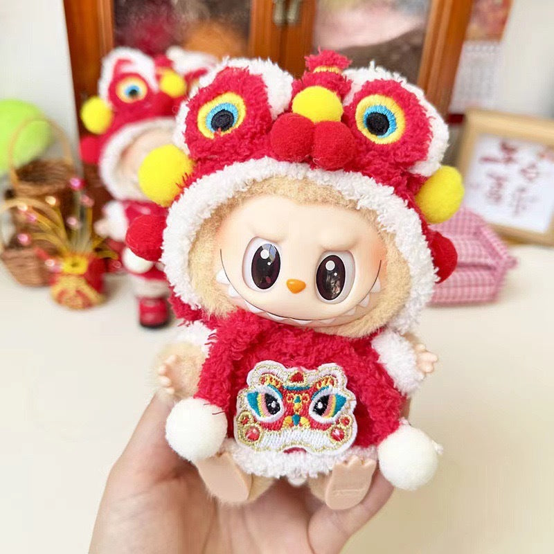 Only clothes] the first and second generation blind box labubu new year clothes blind box LABUBU suit new year clothes for Tang suit