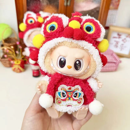 Only clothes] the first and second generation blind box labubu new year clothes blind box LABUBU suit new year clothes for Tang suit