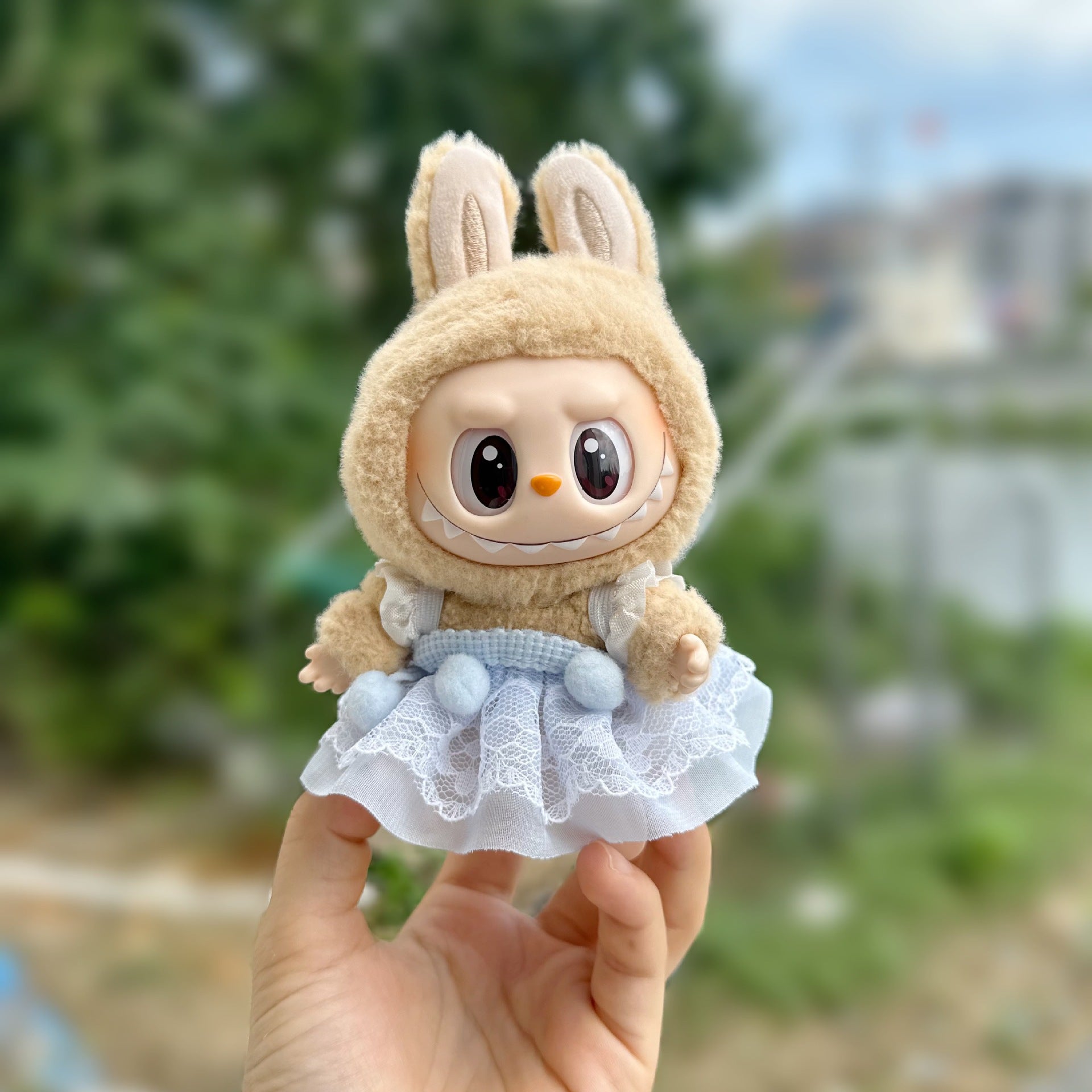 Clothes Only] First/Second Generation Labubu Clothes Pendant Rab Cloth Sit Party Baby Clothes Sweet Slip Skirt Cute