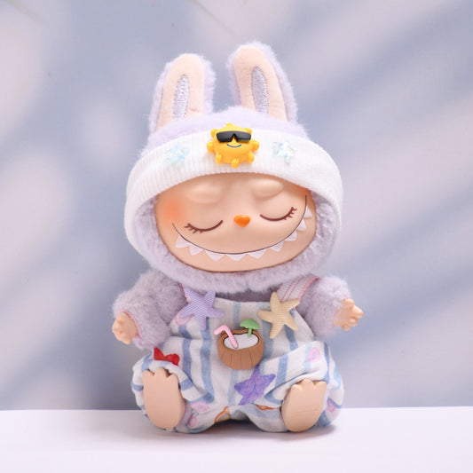 Only baby clothes] one, two and three generations of pendants labubu clothes coconut sunshine beach clothes cloth cloth for baby clothes