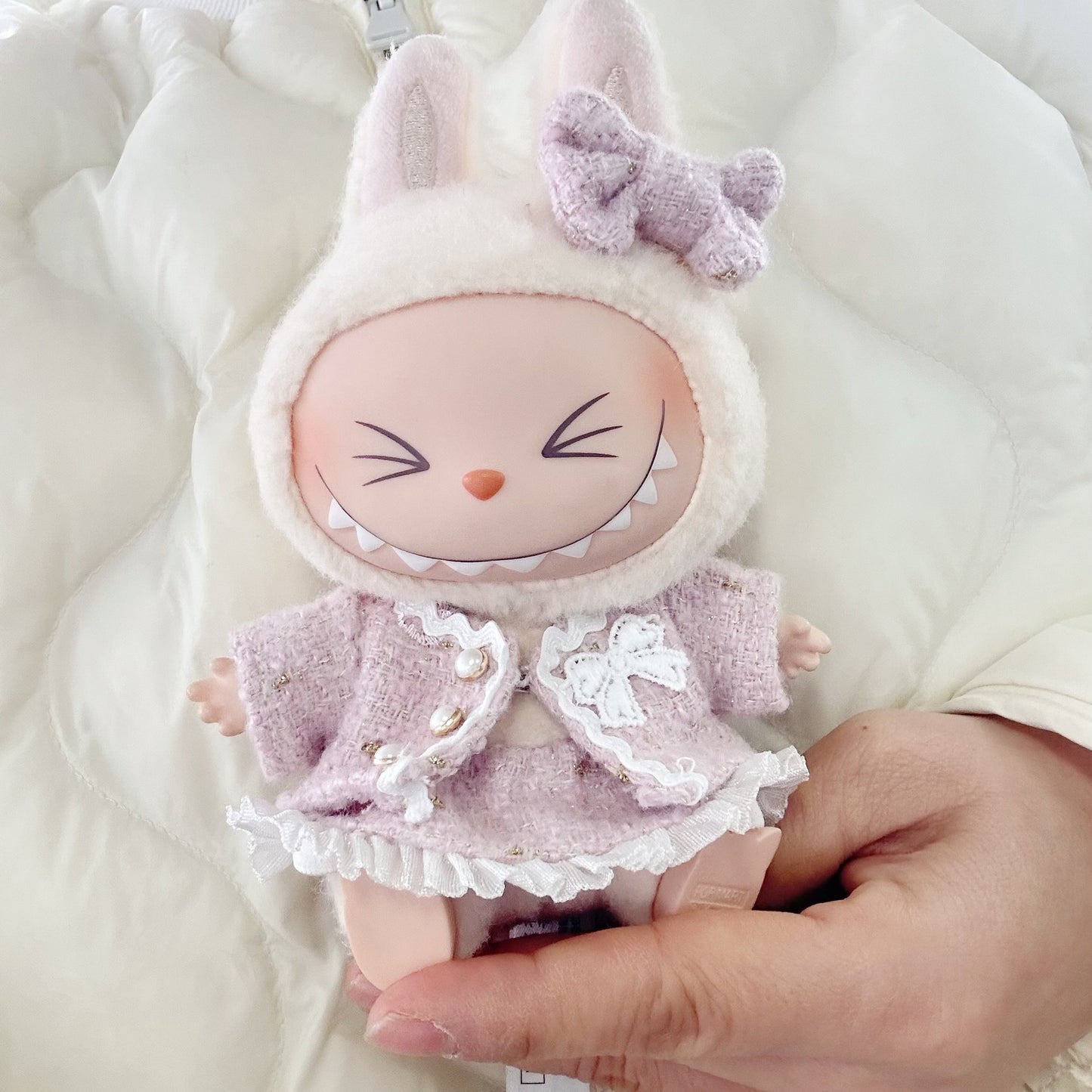 Only clothes] bubble Mart LABUBU clothes pendant pull cloth sit party series baby clothes small fragrance clothes