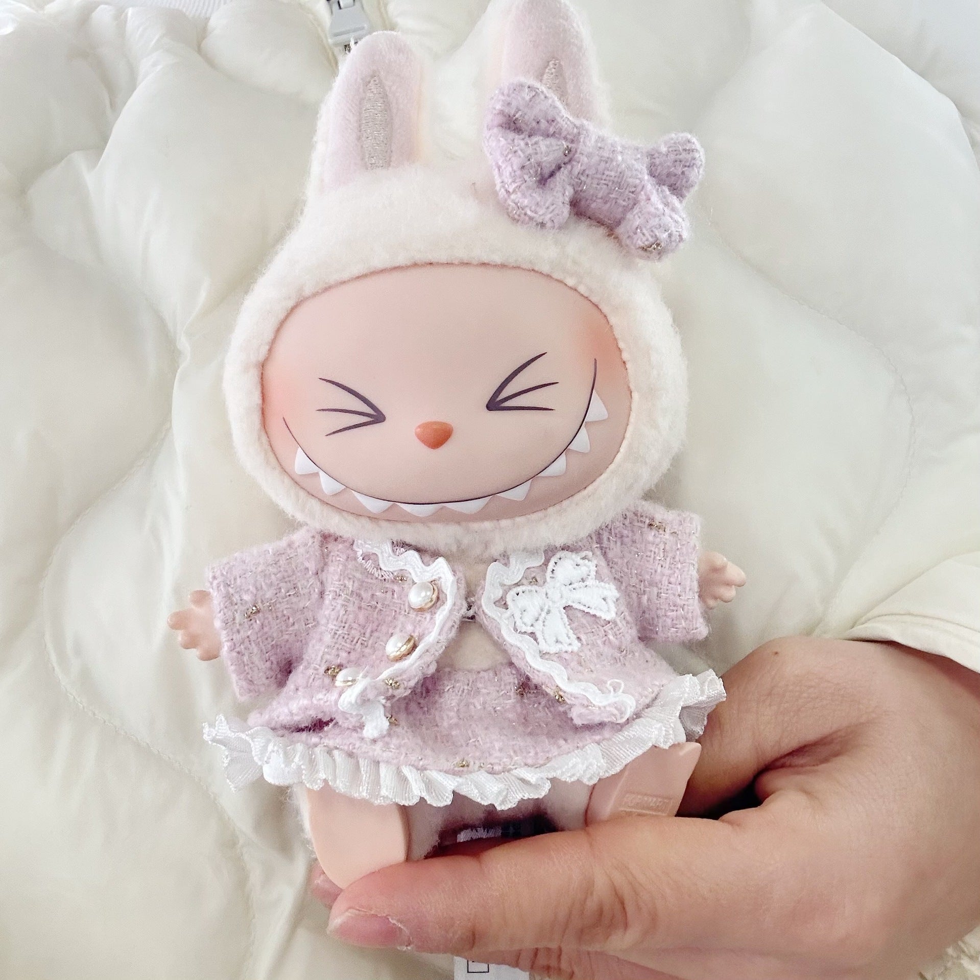 Only clothes] bubble Mart LABUBU clothes pendant pull cloth sit party series baby clothes small fragrance clothes
