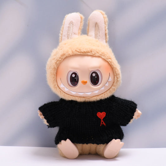 Only clothes] the first and second generation of cloth pendant button sweater hat small bag camera Labubu change baby clothes