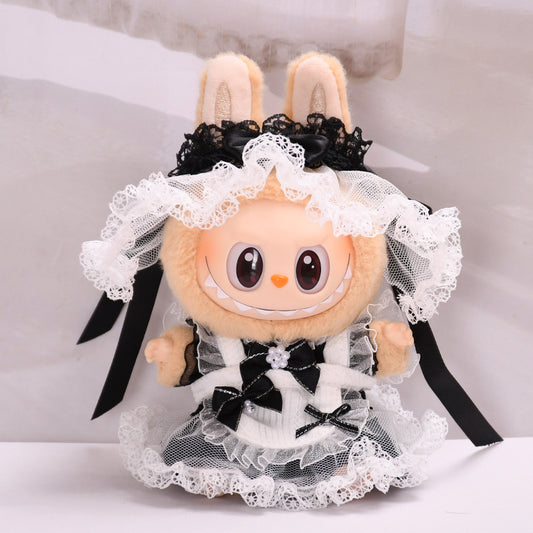 Labubu Doll Black Lace Maid Dress Outfit