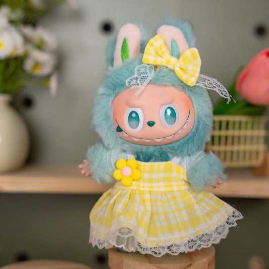 Labubu Doll Summer Dress Outfit for 17cm Vinyl Dolls