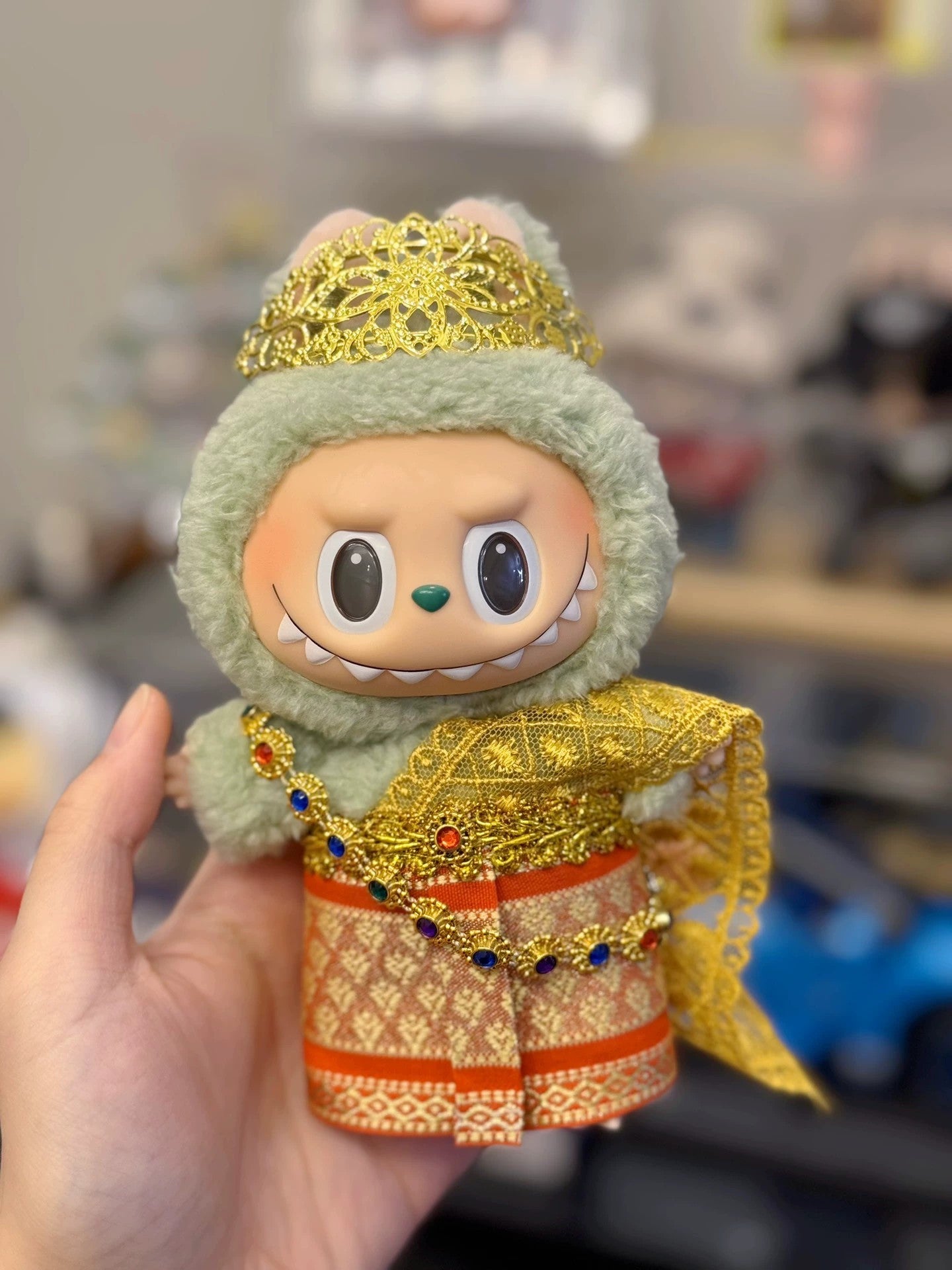 Labubu Doll Thai Outfit - Handmade 17cm Vinyl Doll Clothes