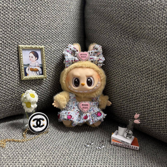 Labubu Doll Macaroon Sitting Pendant Outfit - 17cm Baby Clothes Style