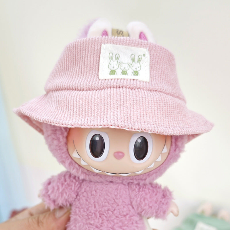Suspender pants suit suitable for cloth cloth clothes to replace 15cm blind box series labubu vinyl baby clothes.