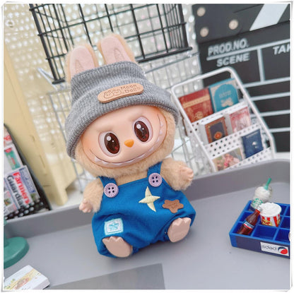 Labubu Doll Outfit - Cute Strappy Pants & Overalls for 10cm & 17cm Dolls