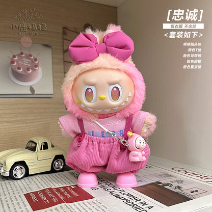 [Only for Baby Clothes] Labubu 3.0 Clothes with High Energy in Front, Lucky Labubu 3.0 Clothes, Trendy and Cool Overalls