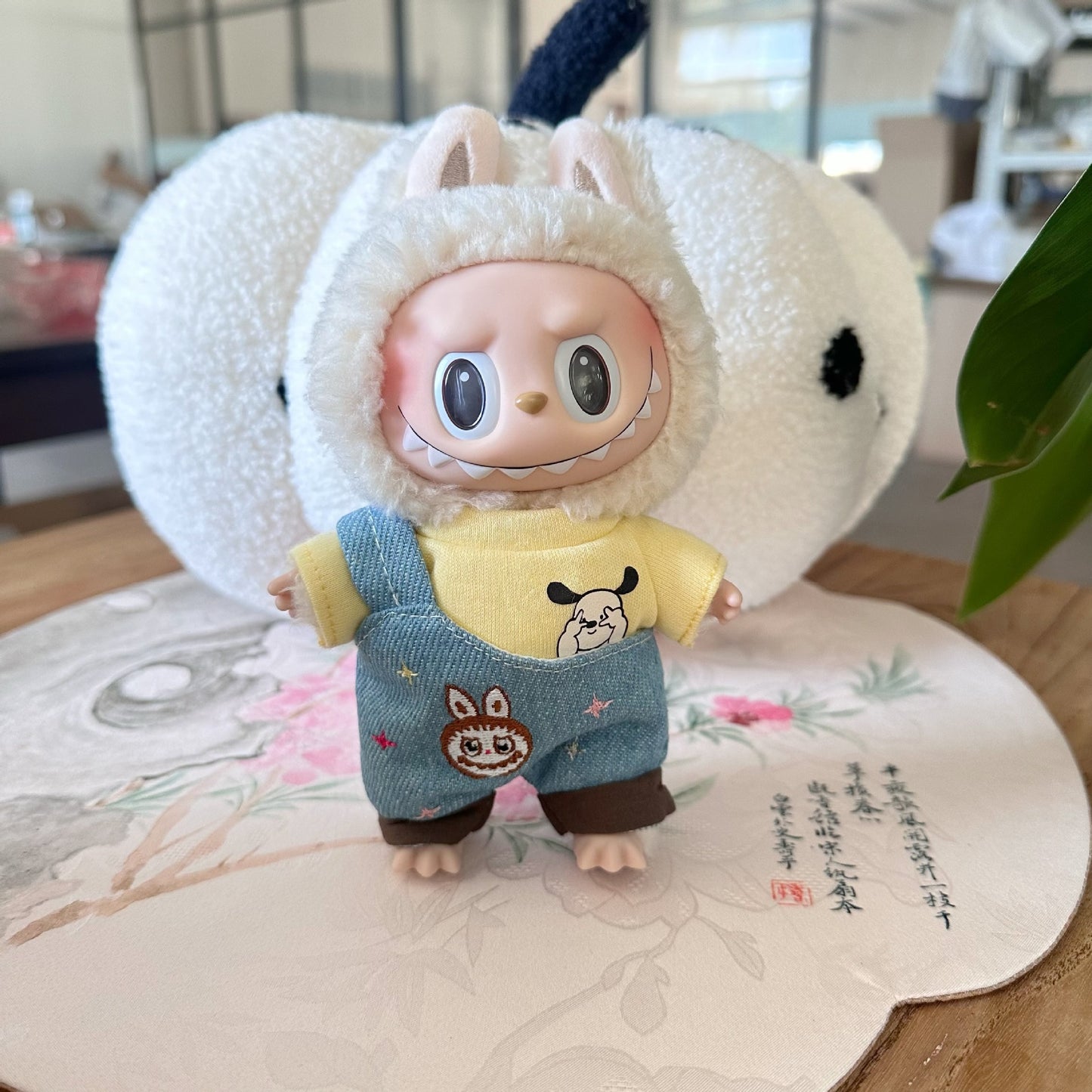 Only clothes] blind box pull cloth doll clothes LABUBU sit party doll suspenders puppy shirt suit