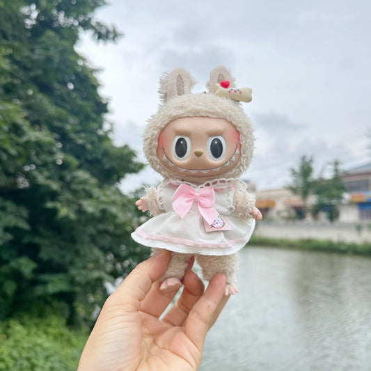 Only clothes] LABUBU blind box doll clothes 17CM pendant pull cloth doll clothes student skirt suit cute