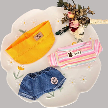Wholesale labubu labubo baby clothes 17cm blind box pendant one or two generations of baby clothes suit a generation of hair