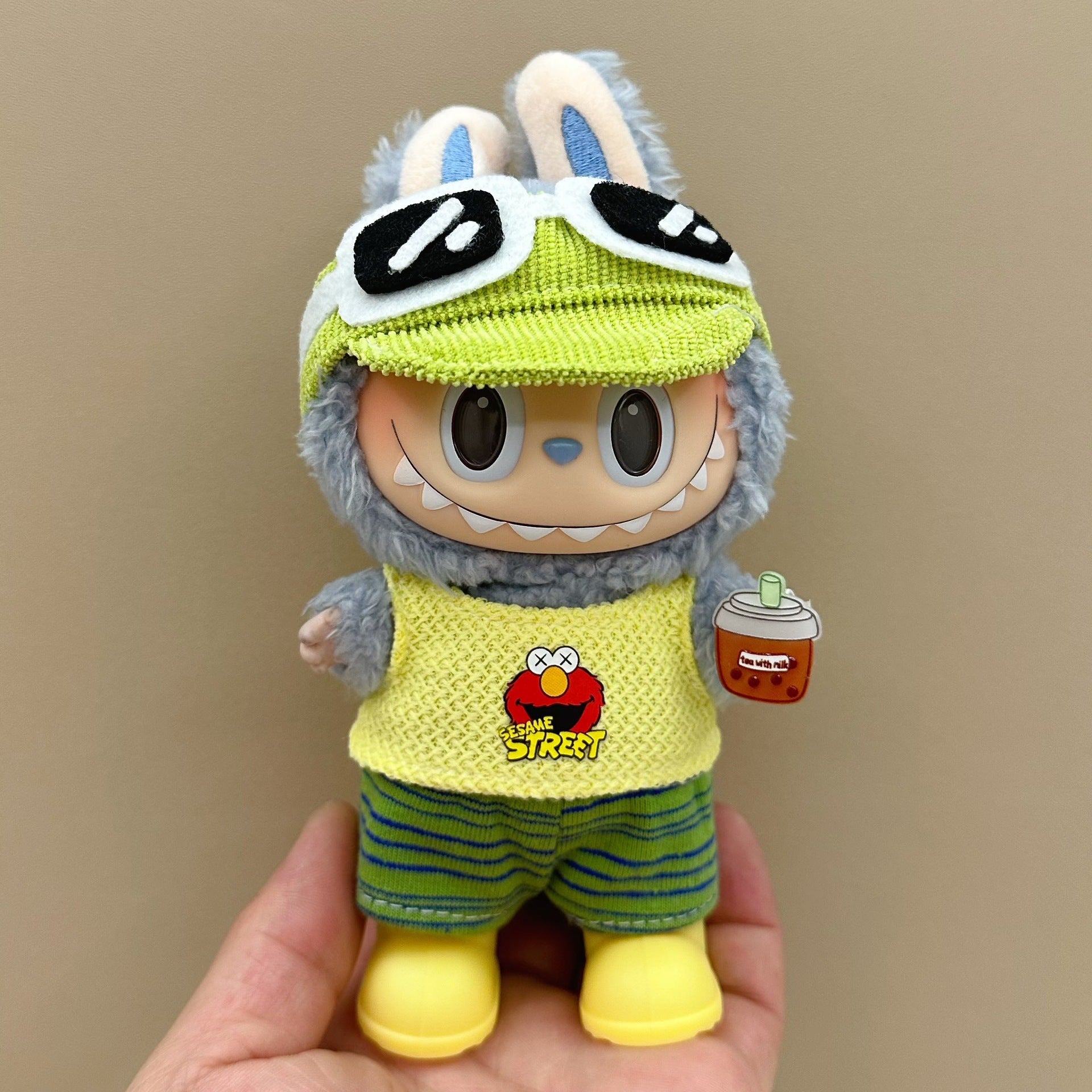 labubu doll clothes 17cm pull cloth clothes blind box doll skirt suit cute dress toy cross-border wholesale