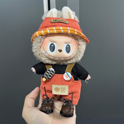 Labubu Wearable Doll Clothes 17cm Plush Cute Dress-Up Casual Outfit Skirt Fabric Clothes High Quality