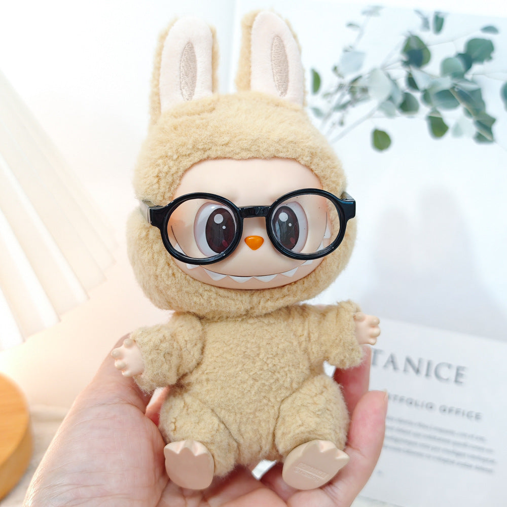 Labubu 17cm Doll Camouflage Outfit with Fisherman Hat & Accessories