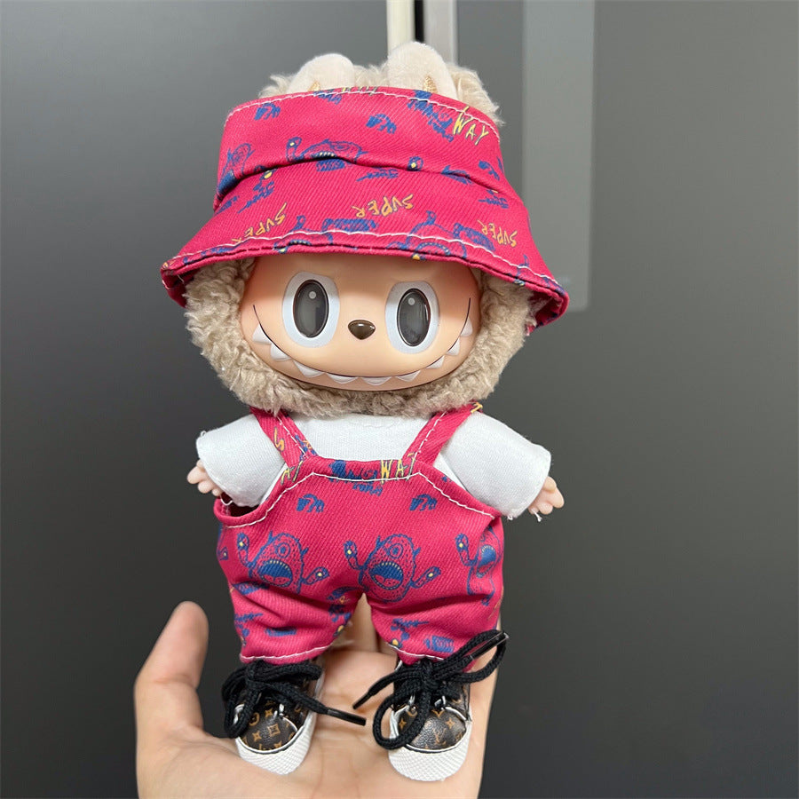 Labubu Wearable Doll Clothes 17cm Plush Cute Dress-Up Casual Outfit Skirt Fabric Clothes High Quality