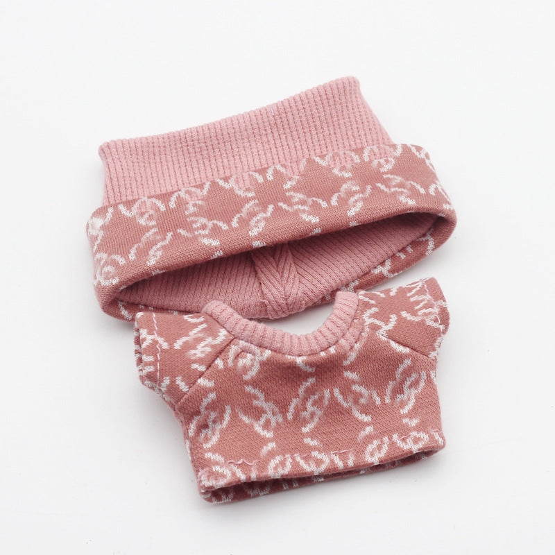 Labubu Doll Sweater & Hat Set for 17cm & 10cm Dolls
