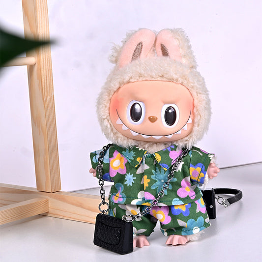 17cm Vinyl Plush Doll Clothes Rags Pendant Plush Coat Floral Skirt Clothing Accessories Doll Doll Clothes