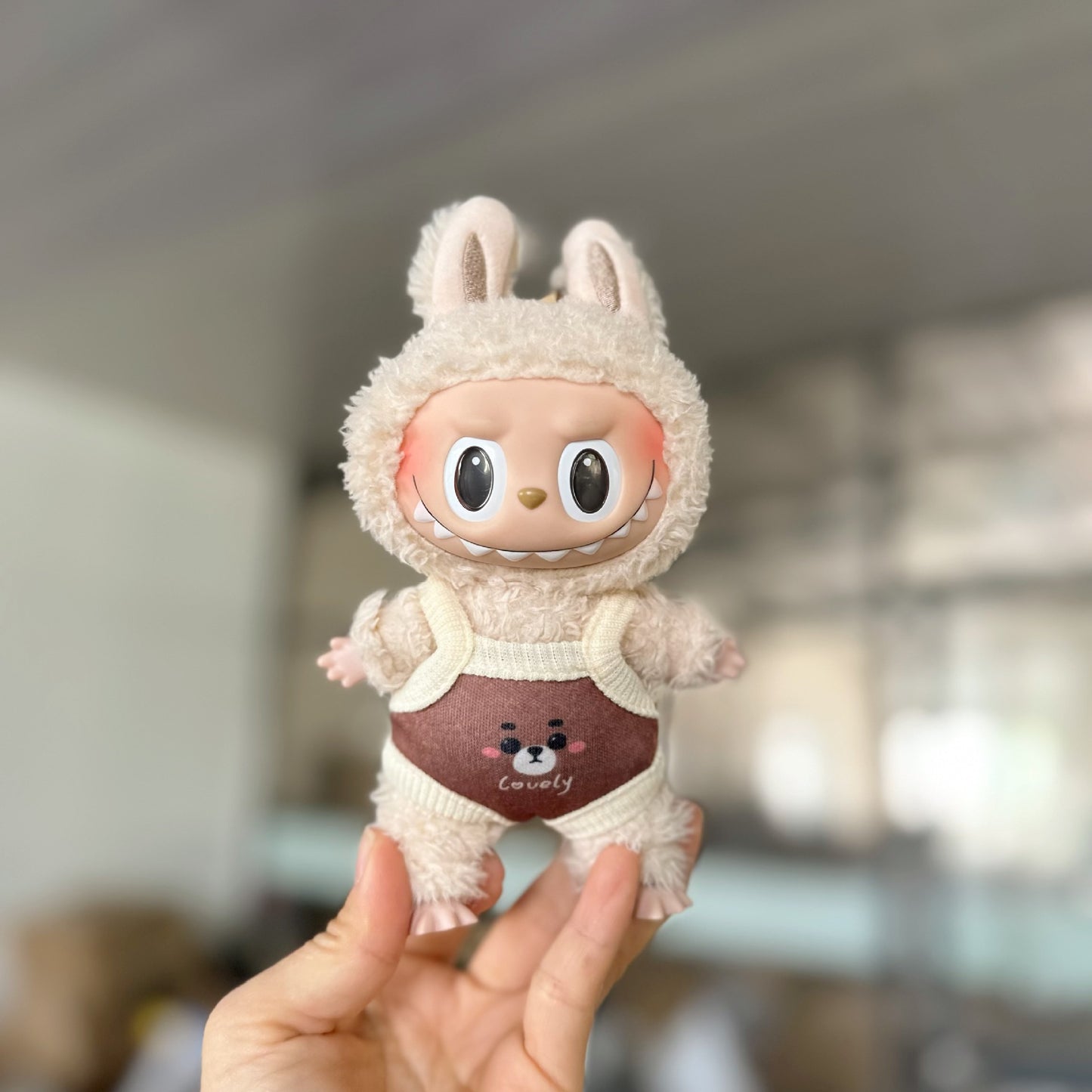 Clothes Only] Vinyl Rab Clothes 17CM Blind Box LABUBU Accessories for Piggy Shirt Bib Hat