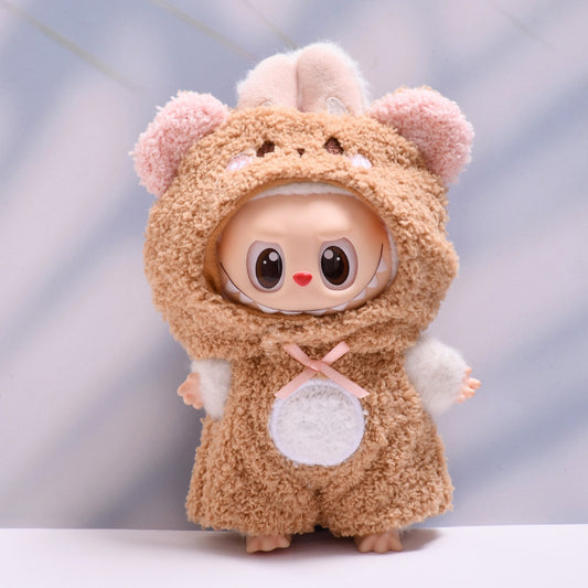 Only baby clothes] one, two and three generations of pendants labubu clothes plush small animal jumpsuit pull cloth baby clothes