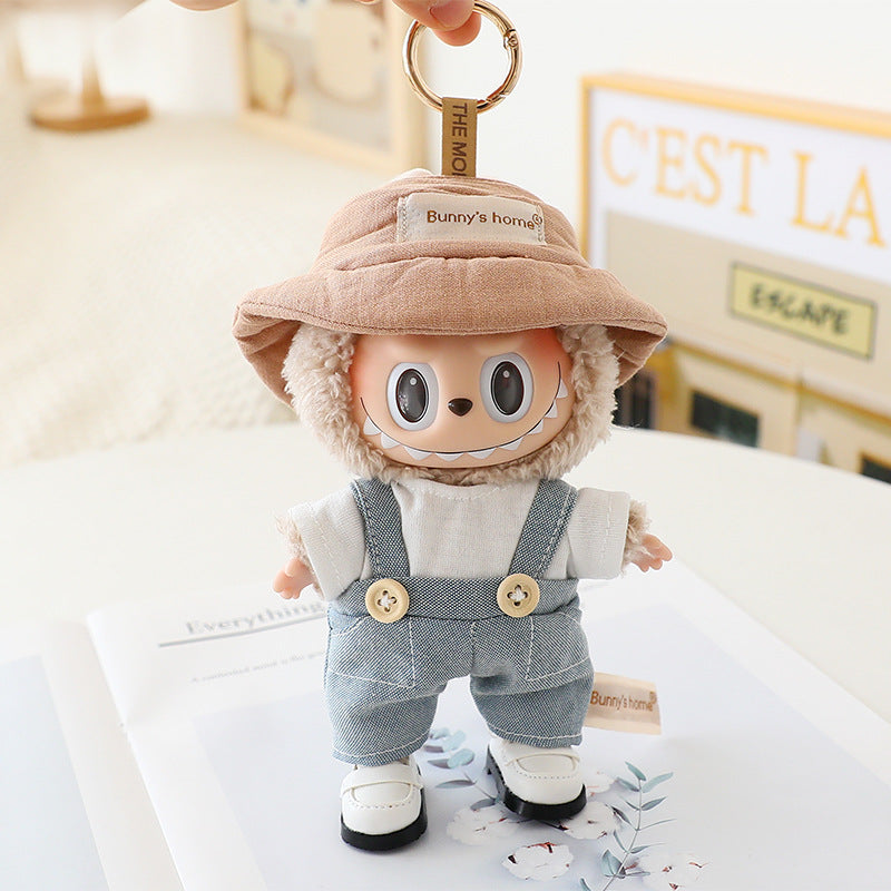 The first and second generation of cloth doll plush doll clothes pendant T-shirt suspenders clothing accessories blind box doll hat