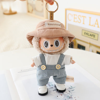 The first and second generation of cloth doll plush doll clothes pendant T-shirt suspenders clothing accessories blind box doll hat