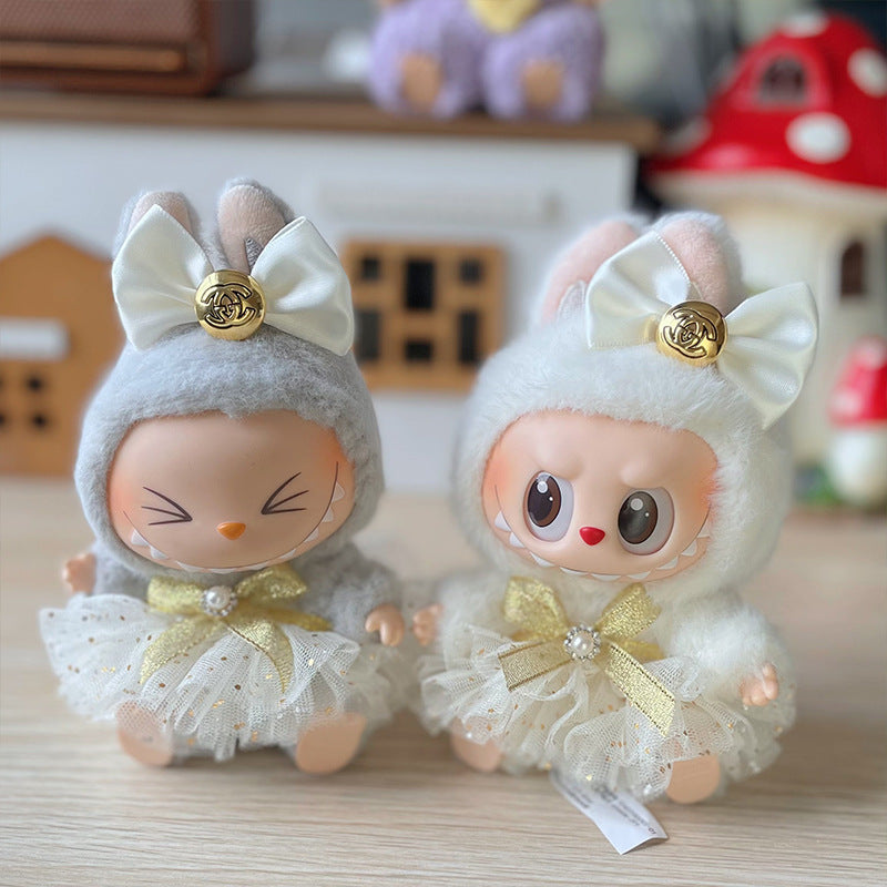 Labubu Denim Outfit for 17cm Sitting Doll - First & Second Gen