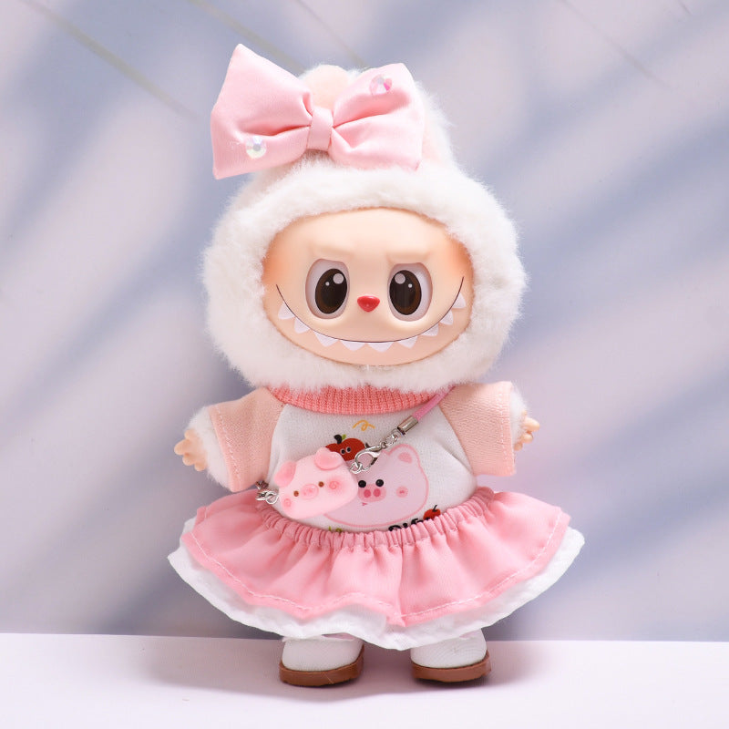Only baby clothes] one or two generation pendant labubu clothes pig powder skirt suit labubu baby clothes