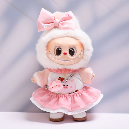 Only baby clothes] one or two generation pendant labubu clothes pig powder skirt suit labubu baby clothes