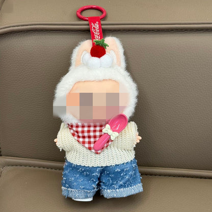 Labubu Doll Baby Clothes Outfit - 17cm Vinyl Doll Overalls Suit