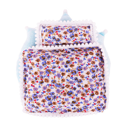 Labubu Doll 17cm Pull Cloth Bed Set - Light Blue, Matcha, Pink