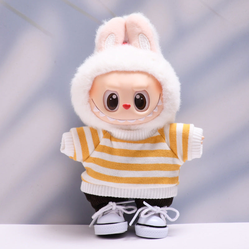 Labubu Doll Baby Clothes Set - Colorful T-Shirt & Shorts Outfit