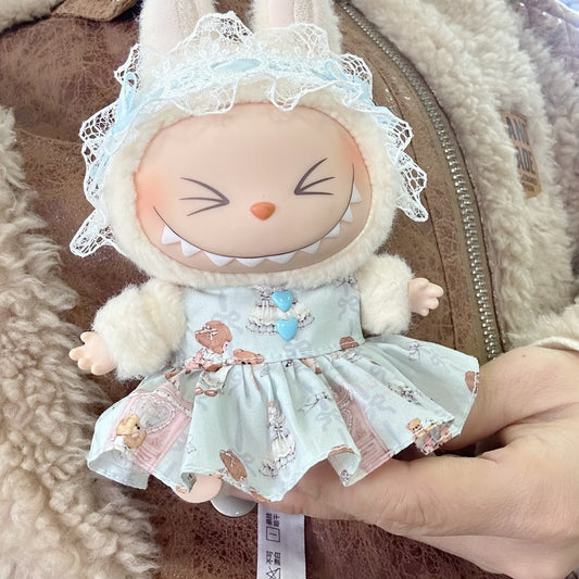 Clothes Only] One or Two Generation Blind Box LABUBU Doll Clothes Pendant Rab Baby Clothes Lolita dress Sweet
