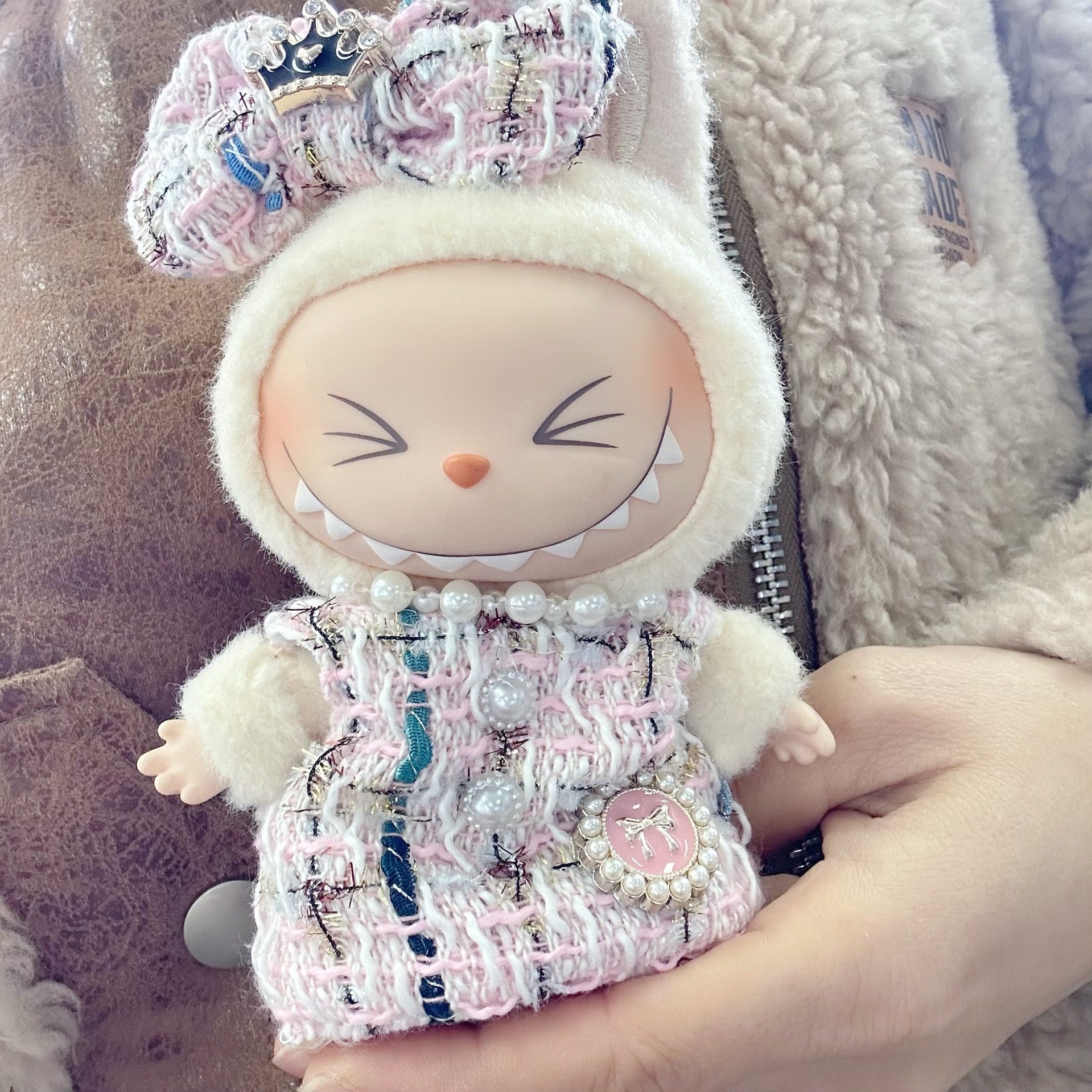 Clothes Only] One or Two Generation Blind Box Labubu Doll Clothes Pendant LABUBU Dress for Lady Fragrant Style Skirt Series