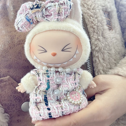 Clothes Only] One or Two Generation Blind Box Labubu Doll Clothes Pendant LABUBU Dress for Lady Fragrant Style Skirt Series