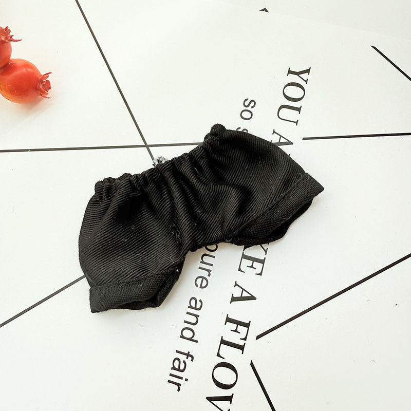 Clothes Only] 17cm Pendant Labubu Clothes Cat t Camellia Straw Hat Suit Labubu Doll Clothes