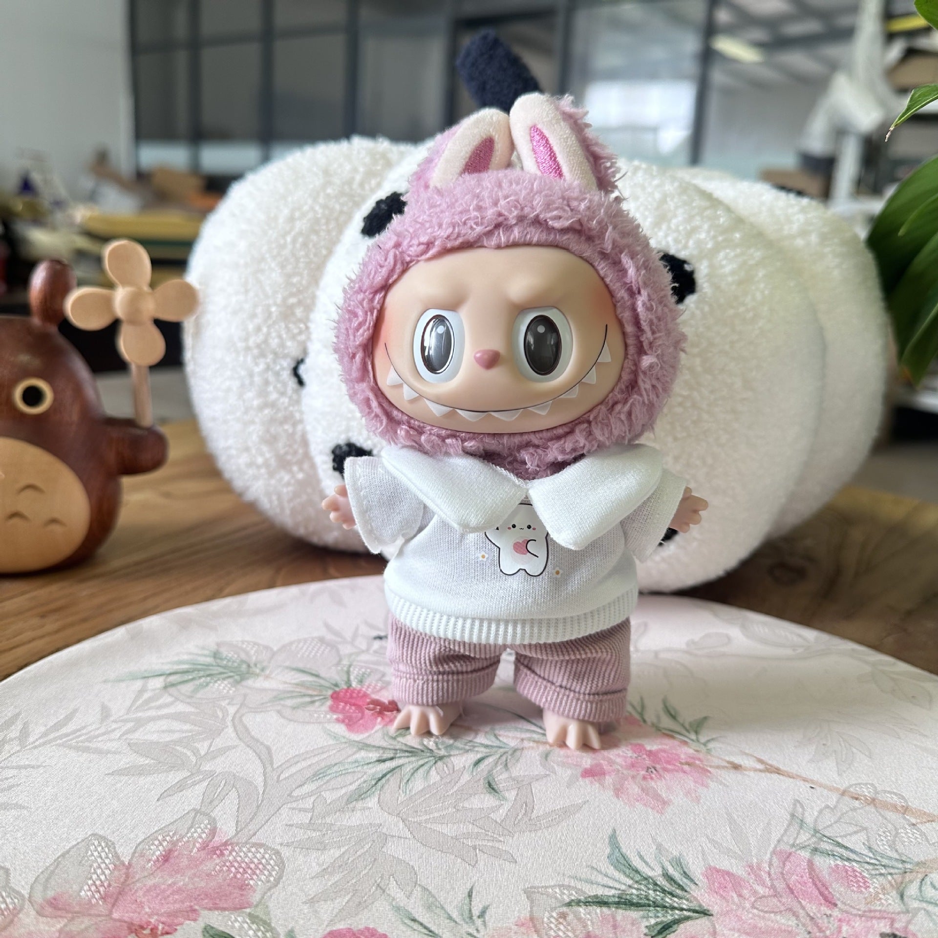 Clothes Only] Generation Rabub Doll Fashion Baby Clothes Casual Vest suit LABUBU School Season Clothes