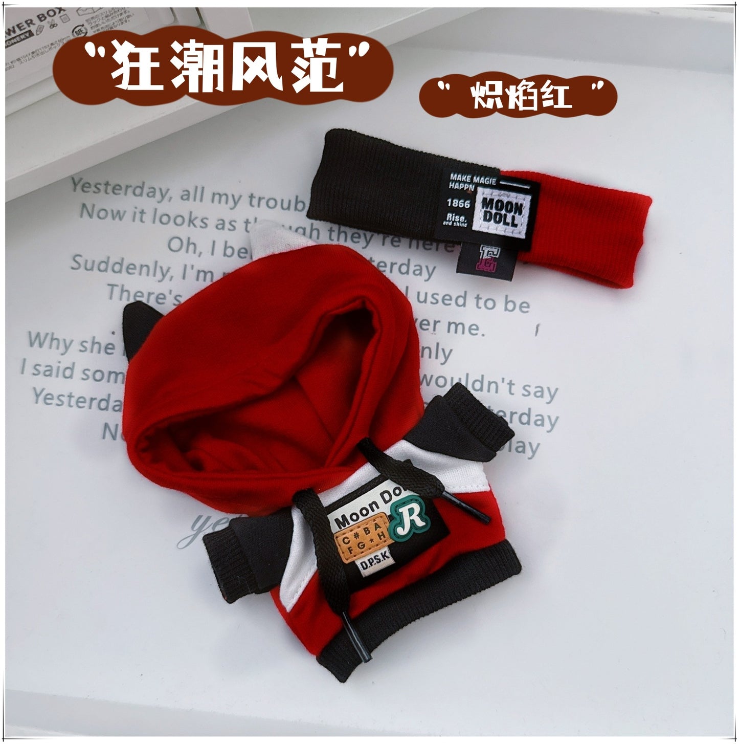 Labubu Doll Frenzy Style Outfit - Sweater & Hair Band for 17cm Vinyl Doll