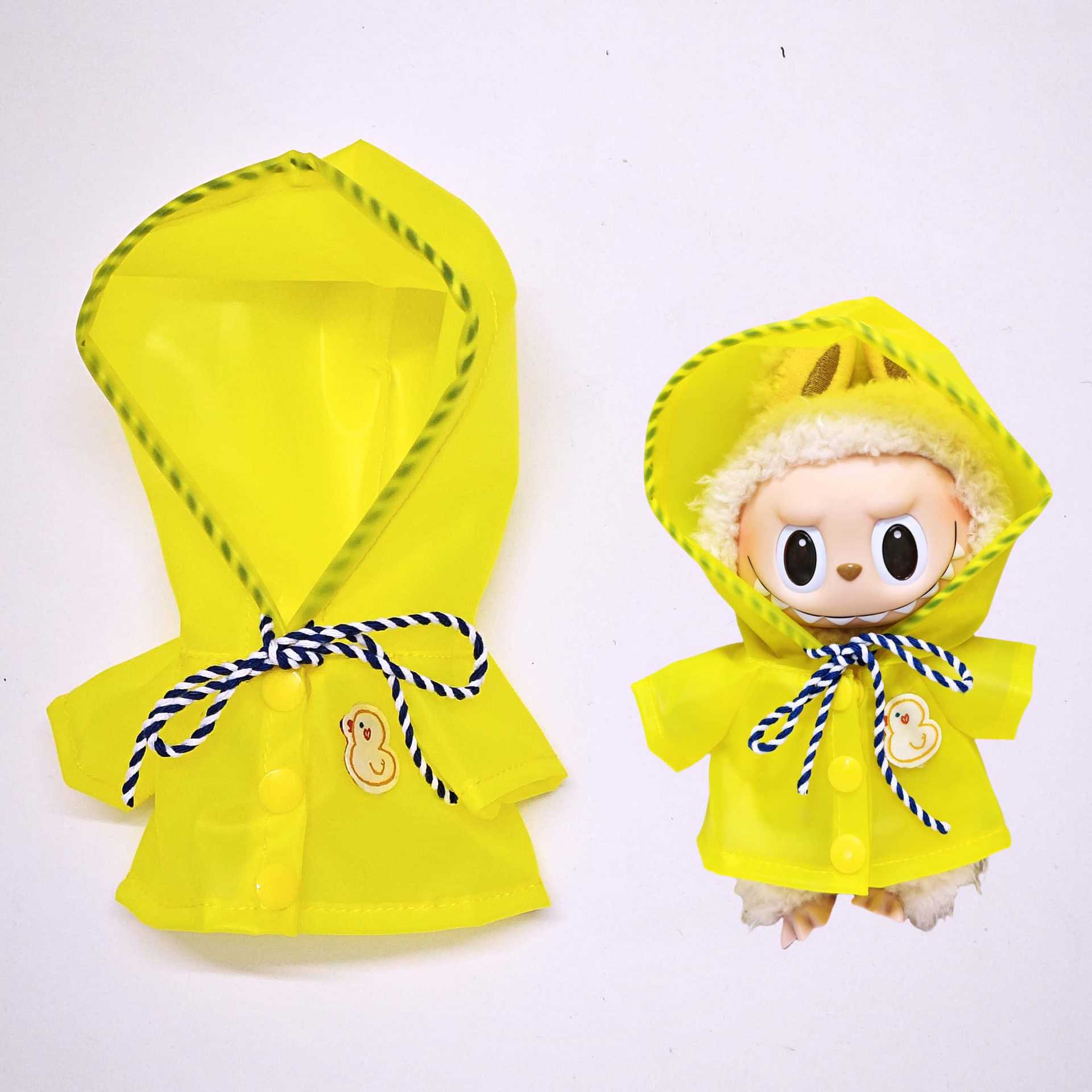 Labubu Doll Raincoat Outfit for 15cm & 17cm Dolls - Macaron Style