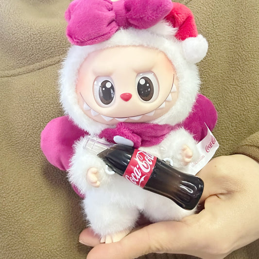 One, two and three generations of pendant Labubu doll clothes LABUBU Coca-Cola wearing bow clothes for happiness factor
