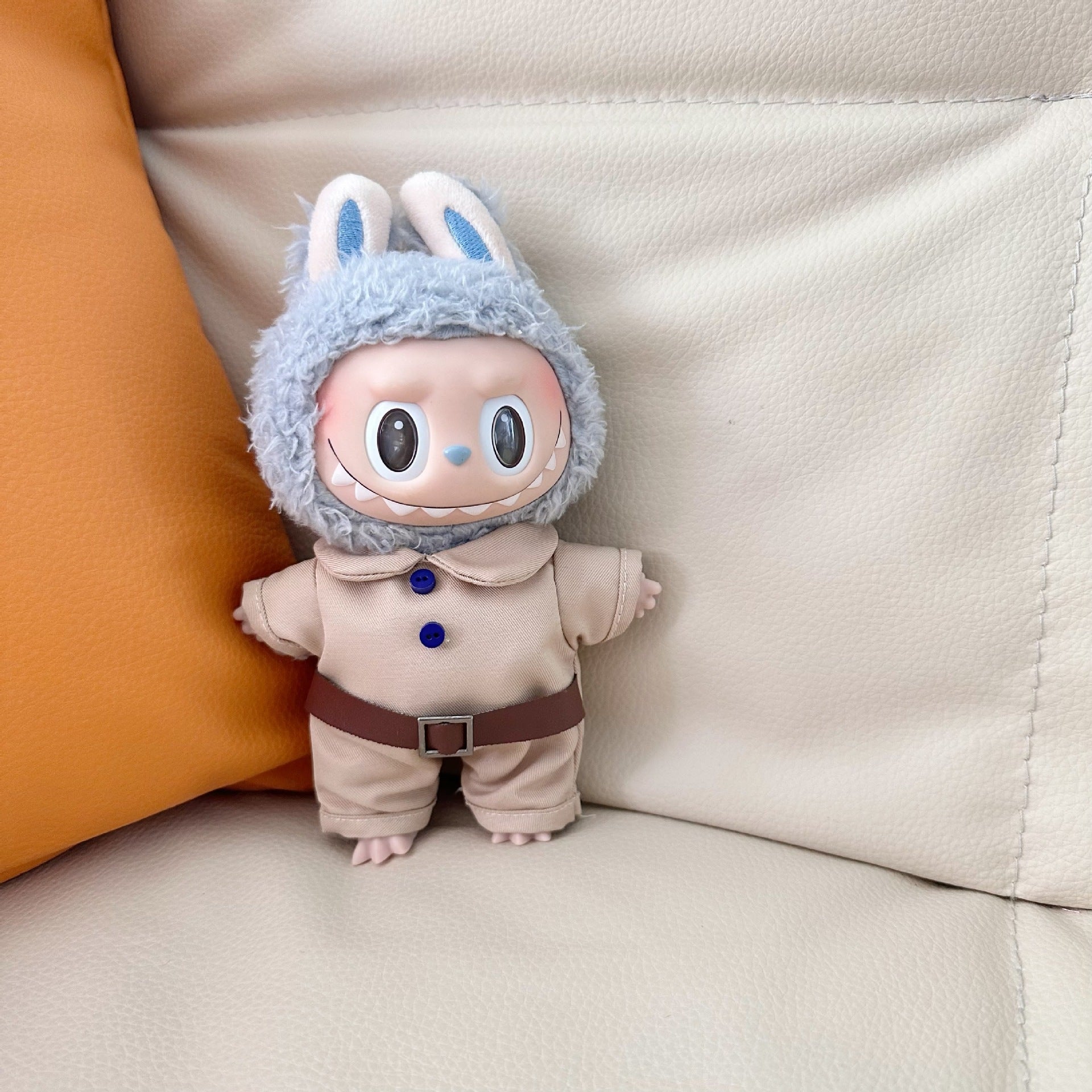 Only clothes] 17CM blind box pendant cloth clothes Thai police clothing LABUBU cool handsome camouflage clothing suit