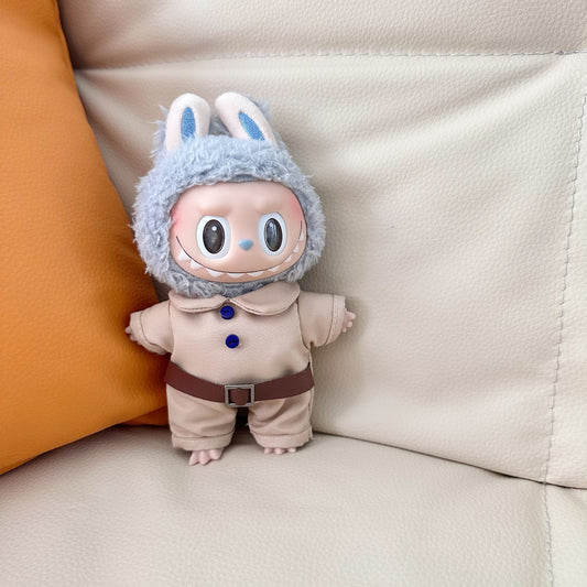 Only clothes] 17CM blind box pendant cloth clothes Thai police clothing LABUBU cool handsome camouflage clothing suit