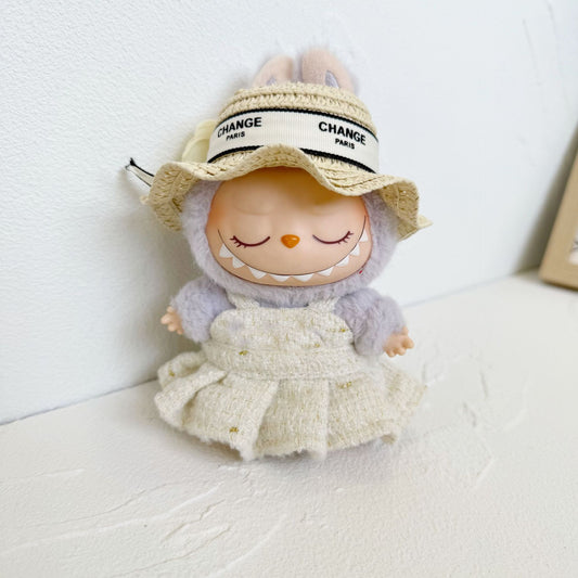 First and Second Generation Blind Box Labubu Doll Clothes Vinyl Pendant Labubu Doll Hat Skirt Suit 15cm 17cm