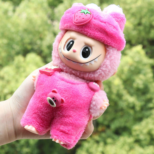 Labubu Plush Doll Outfit 17cm Cute Doll Dress-Up Casual Set Skirt Plush Clothes